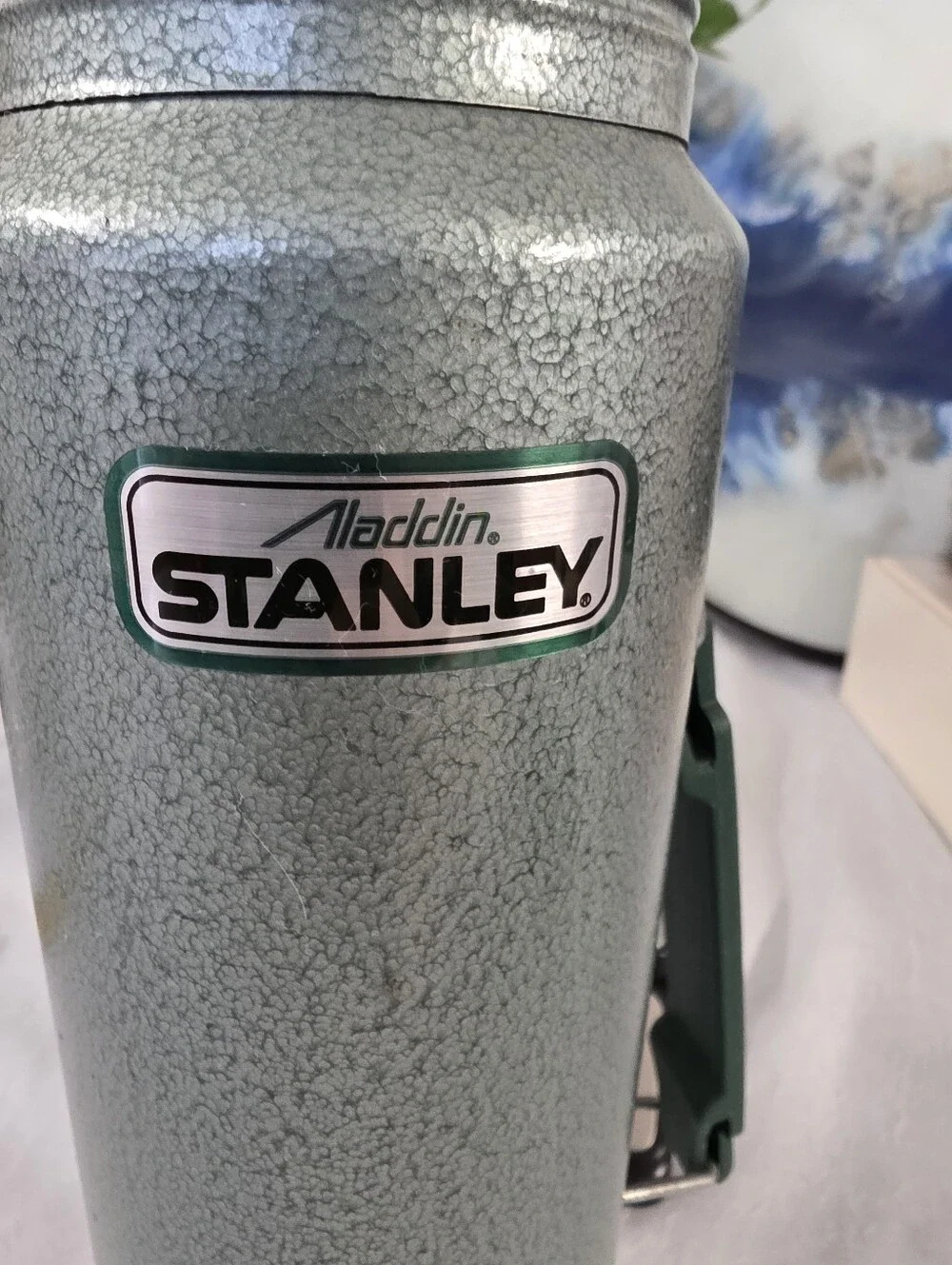 Vintage Aladdin Stanley Green Thermos  Quart Size - Picture 7 of 9